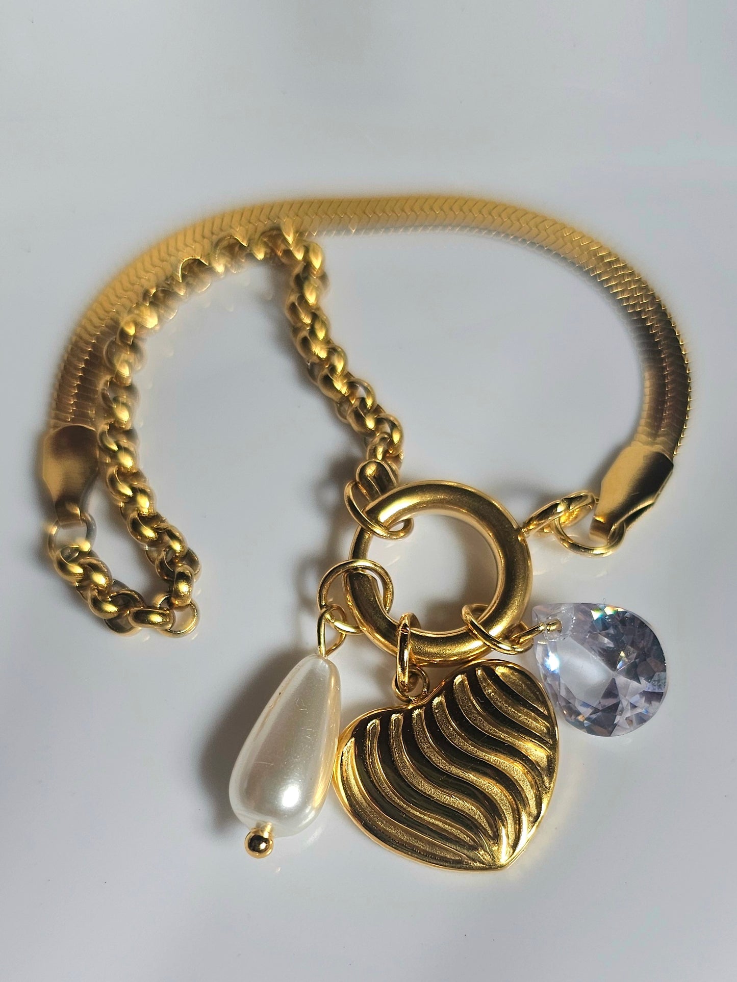 Bonded- Adjustable bracelet with charms